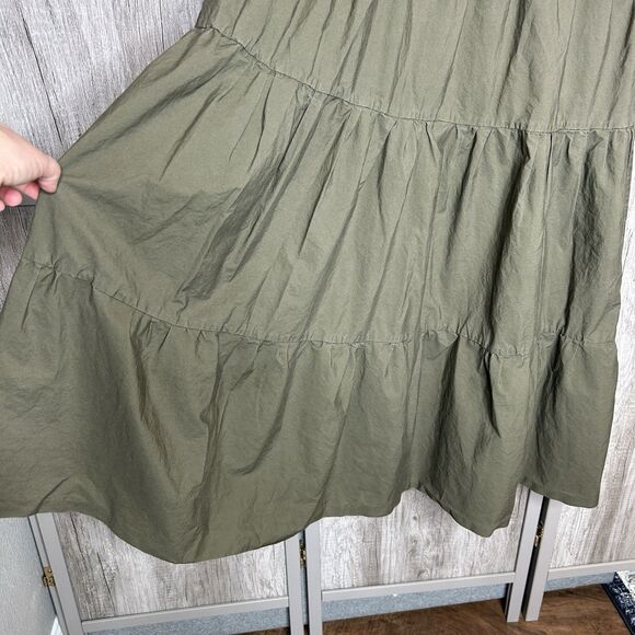 Chepe Italy Dress Small Green Maxi Sleeveless Ruffled Classic Sz S - Picture 6 of 8